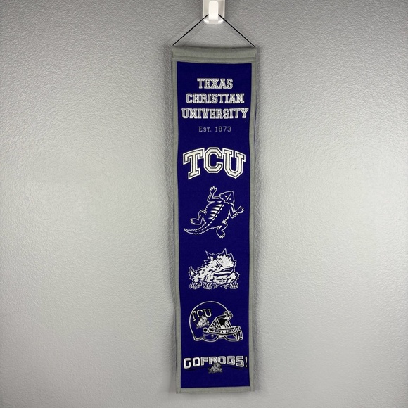 Texas Christian University Hanging Wool Pennant - Picture 1 of 8